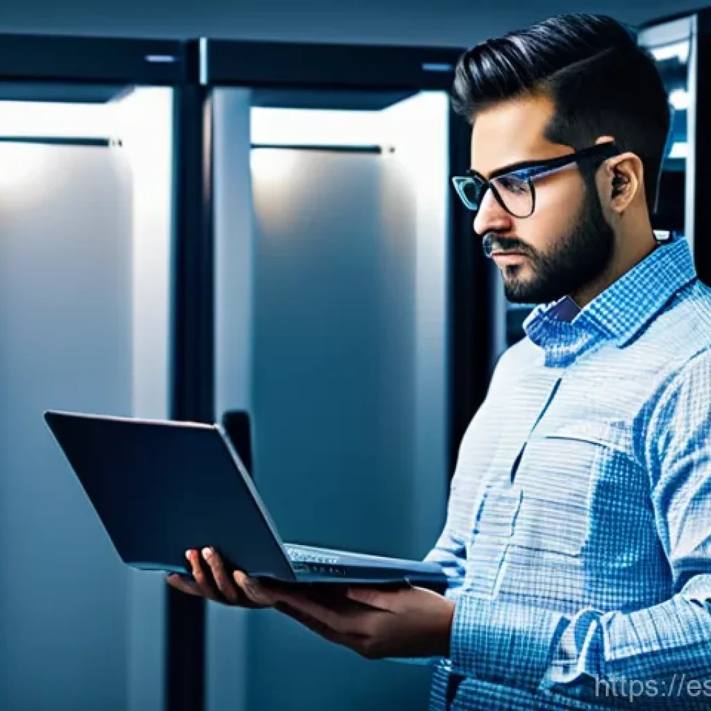 네트워크관리사 실기 시험에서 점수를 올리는 비결 - **Prompt 1: Modern Network Administrator at Work**
"A professional network administrator, dresse...