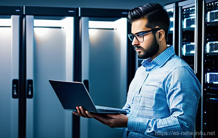 네트워크관리사 실기 시험에서 점수를 올리는 비결 - **Prompt 1: Modern Network Administrator at Work**
"A professional network administrator, dresse...