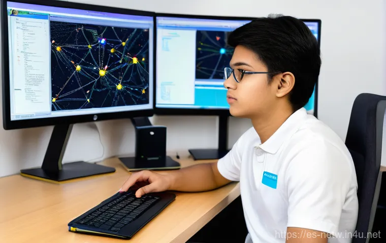 네트워크관리사 실기 시험에서 점수를 올리는 비결 - **Prompt 1: Modern Network Administrator at Work**
    "A professional network administrator, dresse...