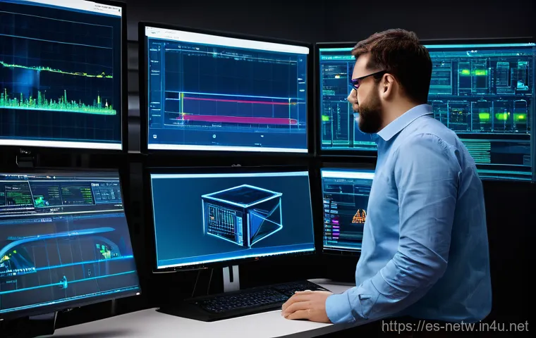 네트워크 실기 시험의 난이도 높은 문제 풀이법 - **Prompt Title: Focused Network Troubleshooting**
    A young adult, male or female, with a determin...