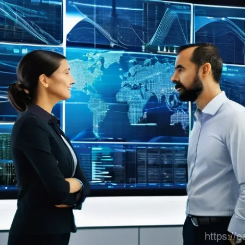 Home 20 네트워크 실무에서 SDN 적용 사례와 경험 - **Prompt:** A dynamic, high-tech control center in a bustling city like Barcelona, Spain. A diverse ...